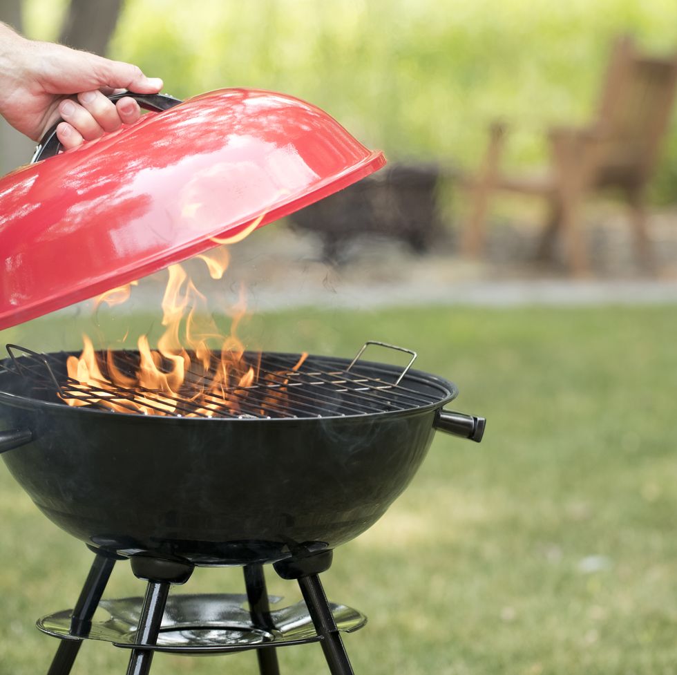 barbecue grill in the backyard