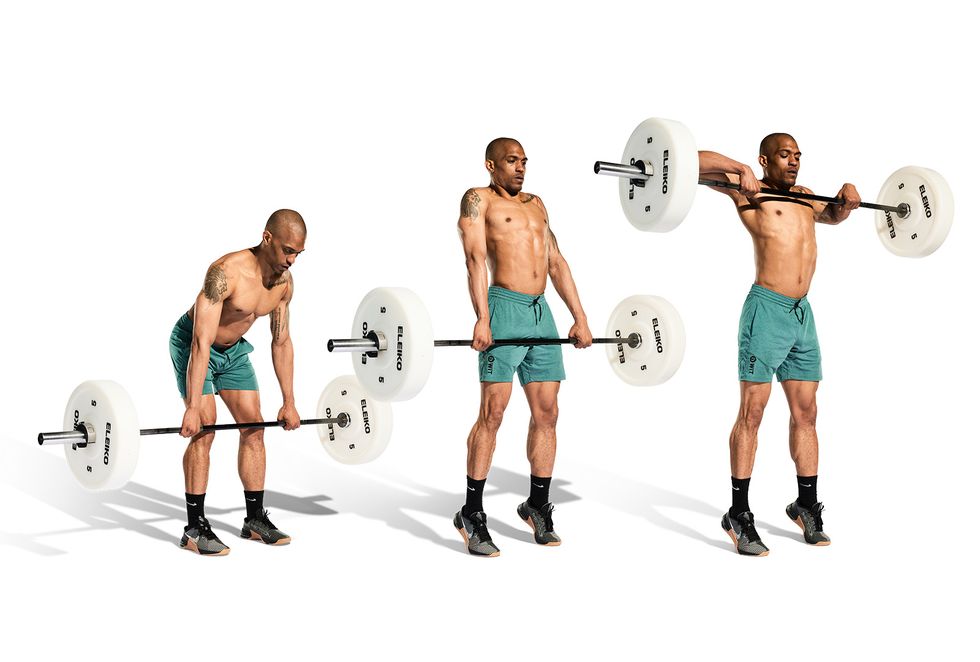 a group of men lifting weights
