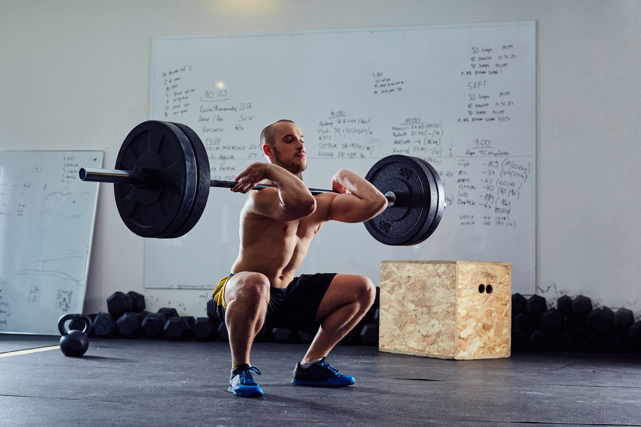 Dumbbell front rack squat sale