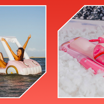 barbie inflatable golf cart, barbie inflatable snowmobile sled
