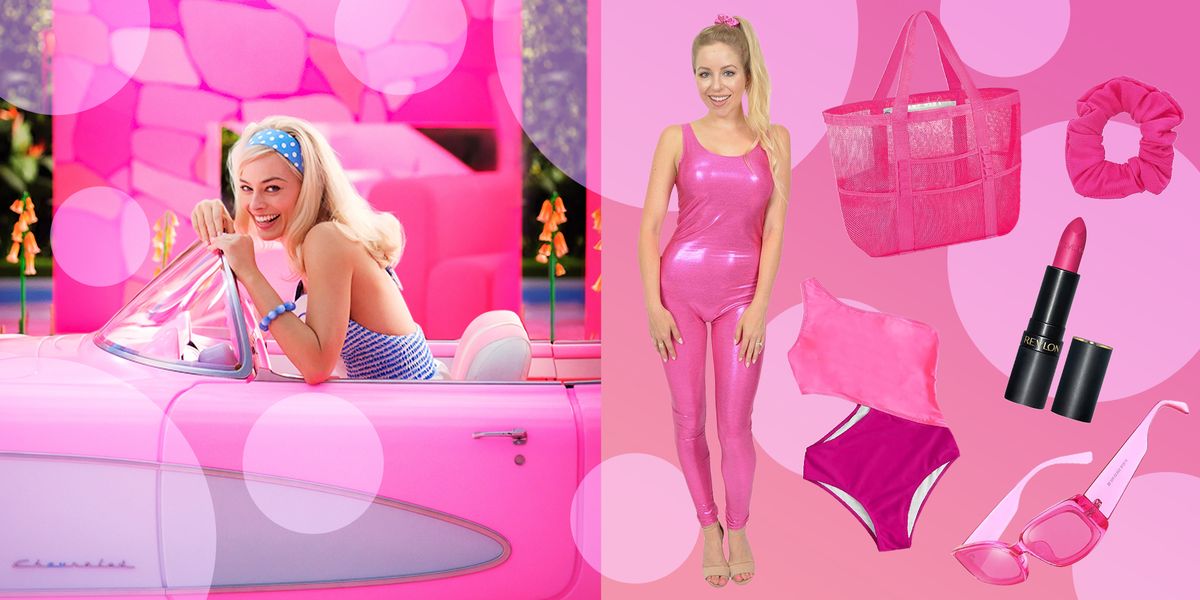 margot robbie in the new 2023 barbie movie, accessories to be barbie for halloween