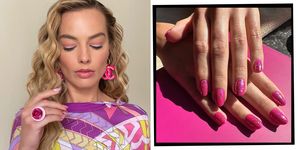 barbie press tour manicure nails