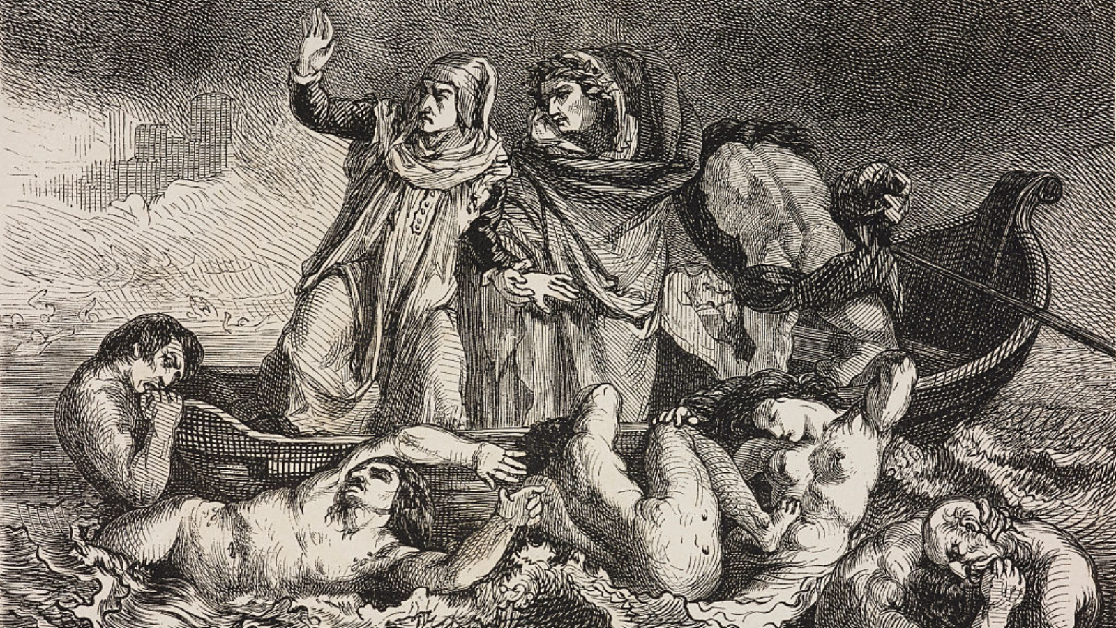 A Barca de Dante, Eugène Delacroix