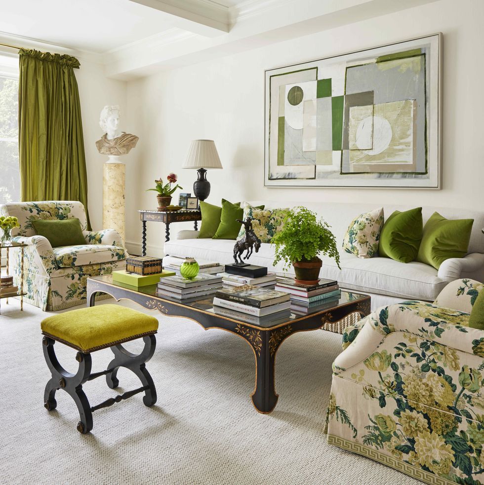 green floral living room veranda upholstery that can make your home look more expensive