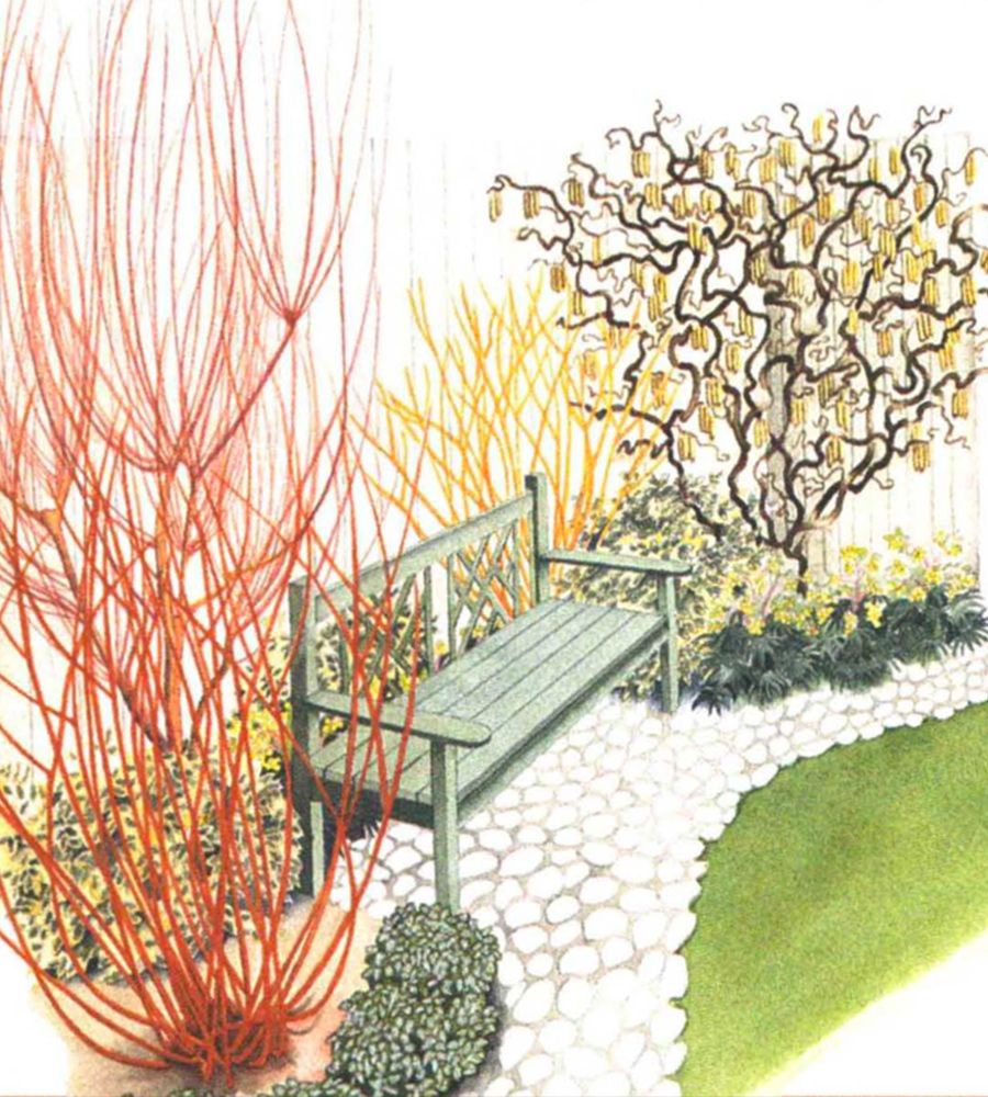 bark garden layout