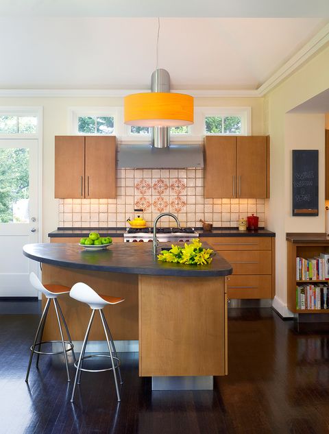 room, furniture, kitchen, countertop, yellow, interior design, property, green, cabinetry, dining room,