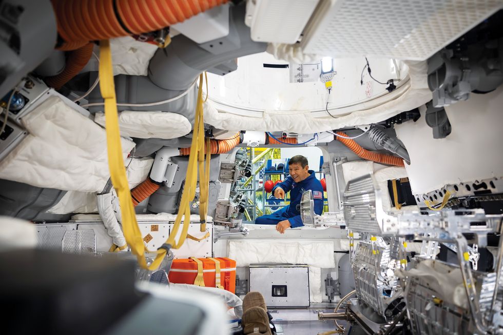 barratt inside an orion crew module used for training and testing