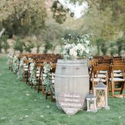 barrel outdoor wedding decor