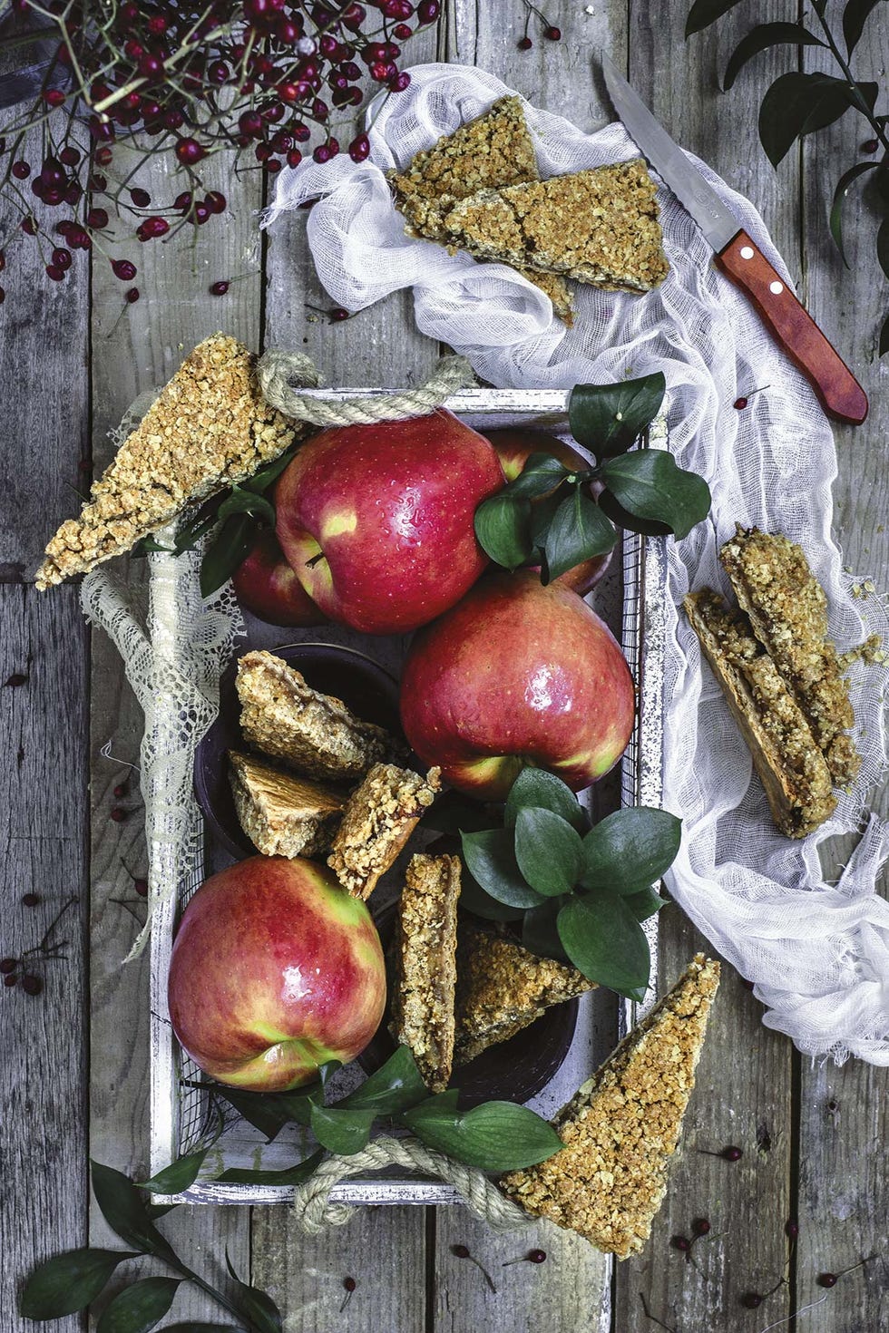 barritas de manzana y avena