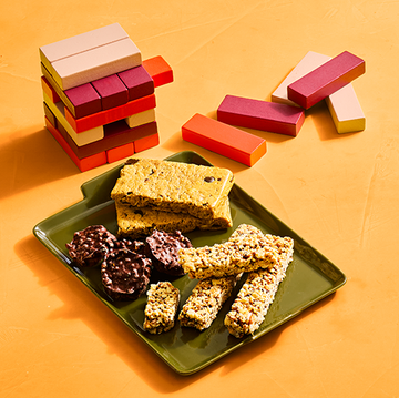 Assorted bars and bites alongside a jenga set assorted bars and bites alongside a jenga set