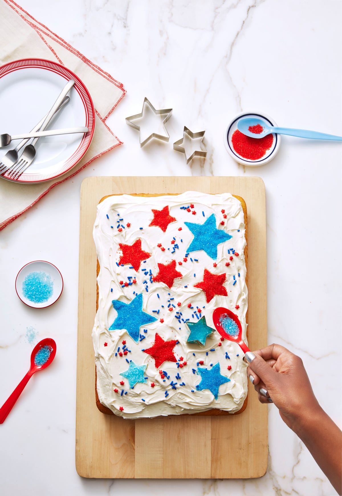 Nordic Ware USA Cake Pan White & Red America Map Patriotic 12 x 7 4th of  July