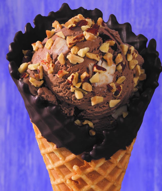 Food, Frozen dessert, Ice cream cone, Ice cream, Dish, Chocolate ice cream, Gelato, Dessert, Ingredient, Cuisine, 