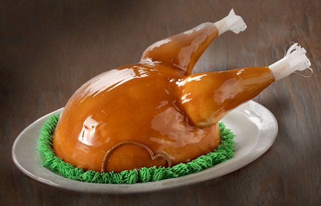 preview for Baskin Robbins' Turkey-Shaped Ice Cream Cake Looks Freakishly Realistic