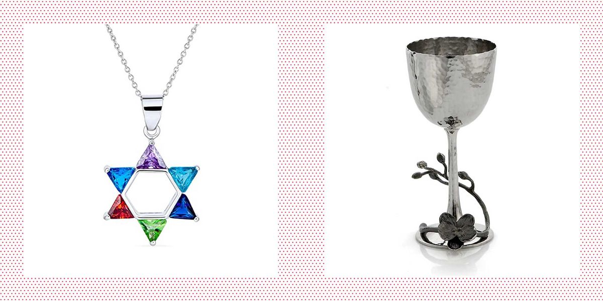 bat mitzvah gifts jewish star of david necklace and kiddush cup