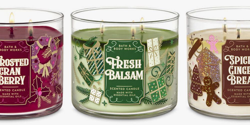 candles bath and body works christmas