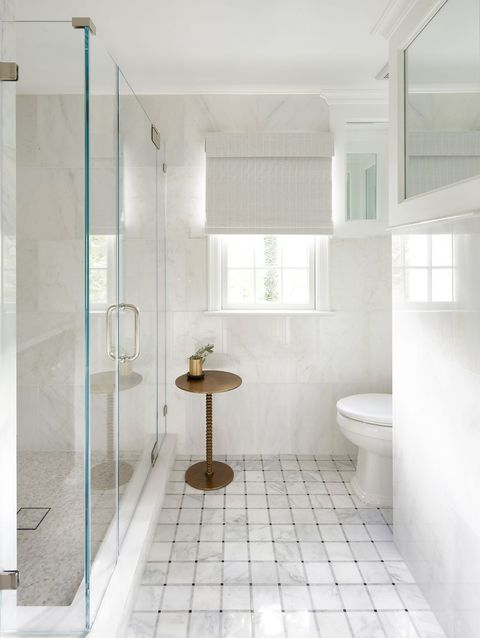 bathroom with small table