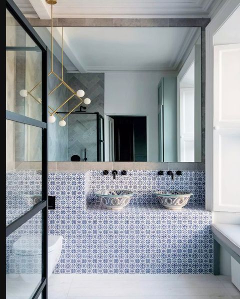 blue modern bathroom