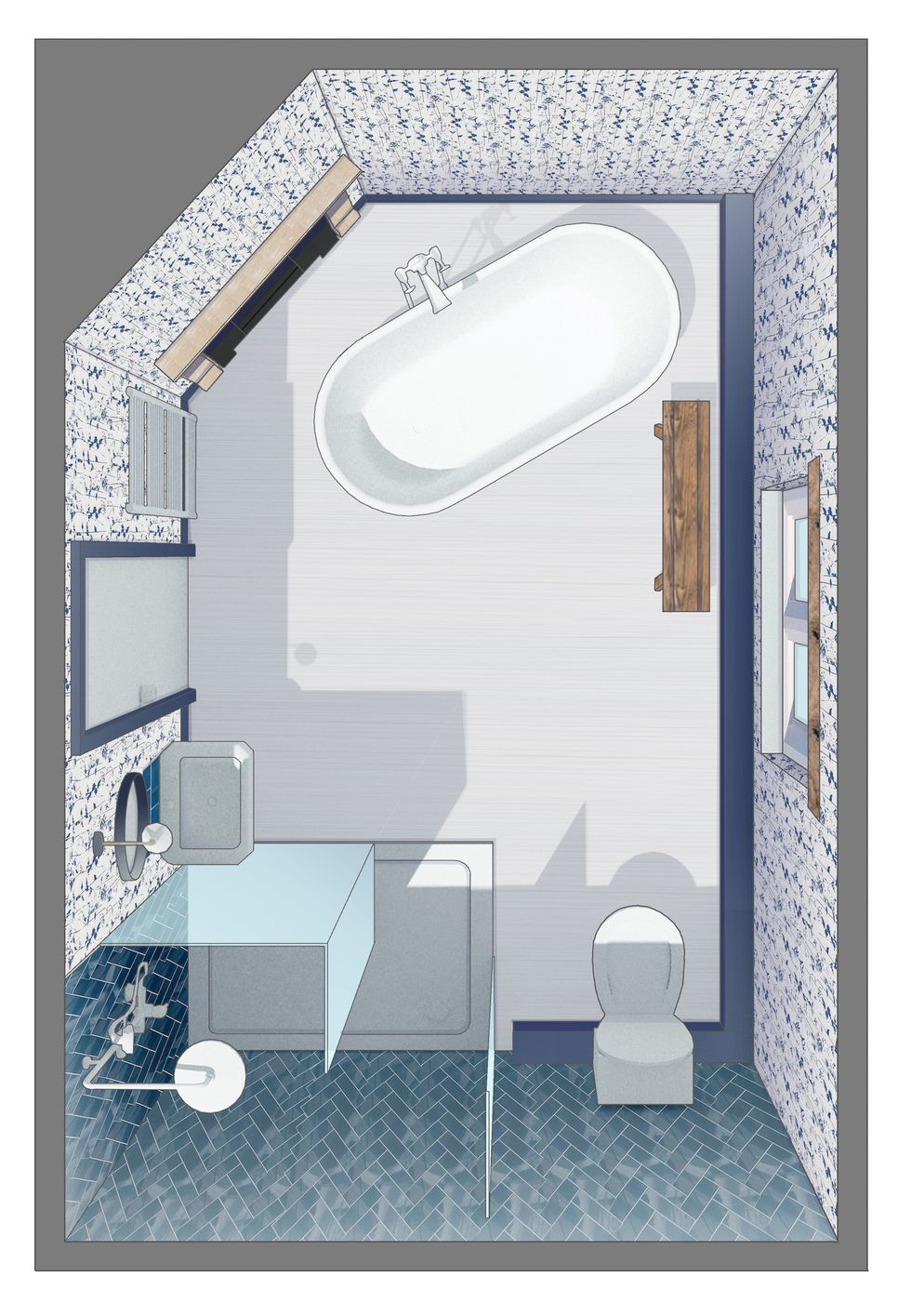 Bathroom plan, Emma Gordon, Halifax