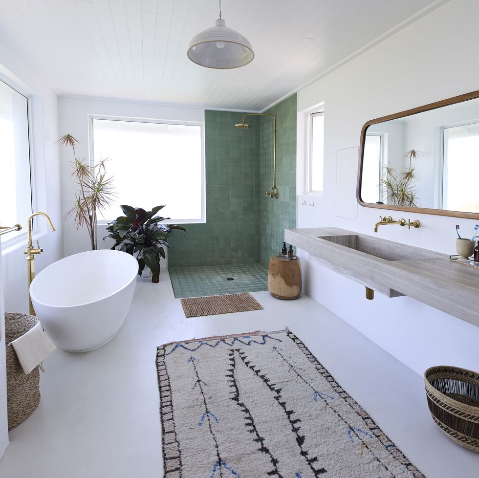 bathtub and shower space in apartment