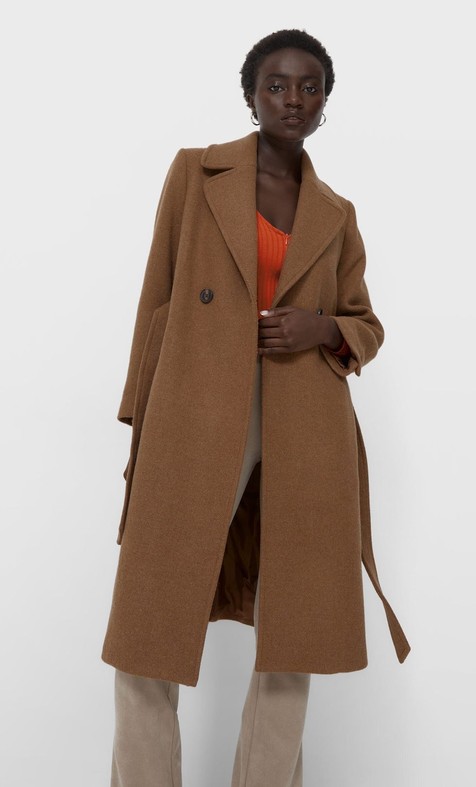 abrigo batín marrón
