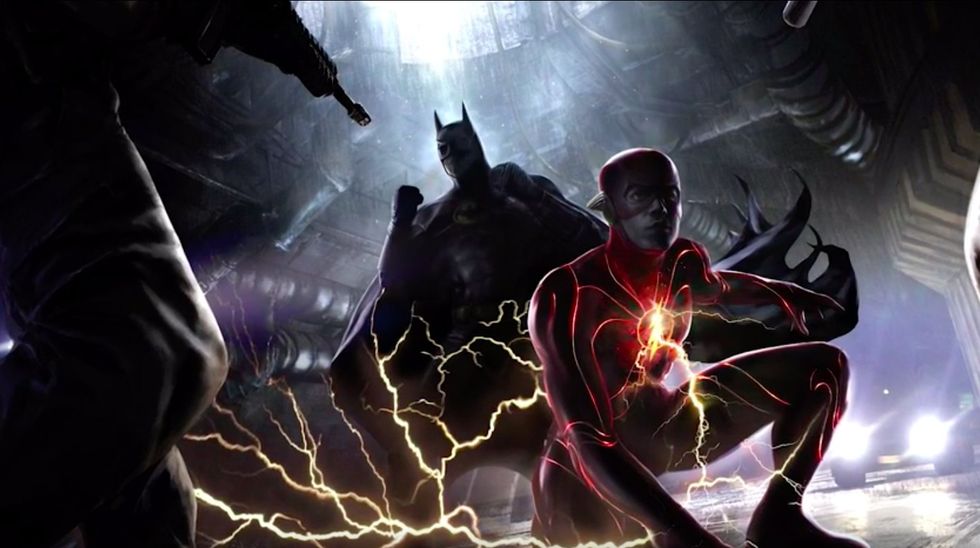 flash and batman concept art for new movie