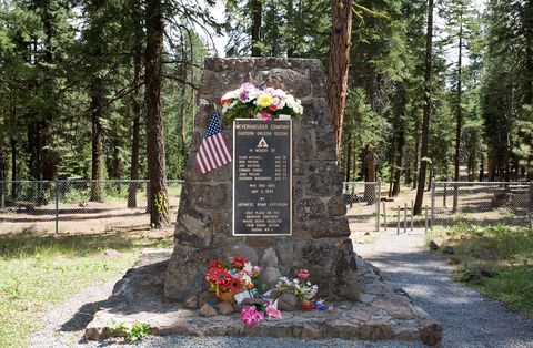 Memorial, Grave, Headstone, Tree, Stele, Plant, National park, State park, Landscape, Religious item, 