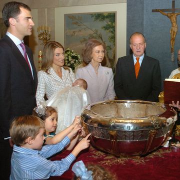 bautizo de la infanta leonor con sus padres y abuelos