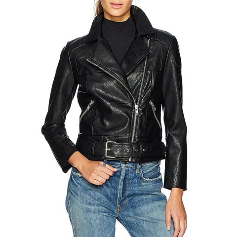 Clothing, Jacket, Leather, Leather jacket, Outerwear, Sleeve, Textile, Top, Collar, Pocket, 
