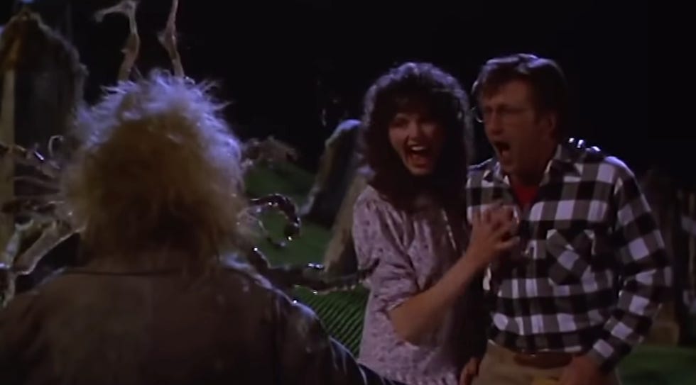 betelgeuse is shown from back, with frightening protrusions that imply his front would be terrifying, in a scene in beetlejuice