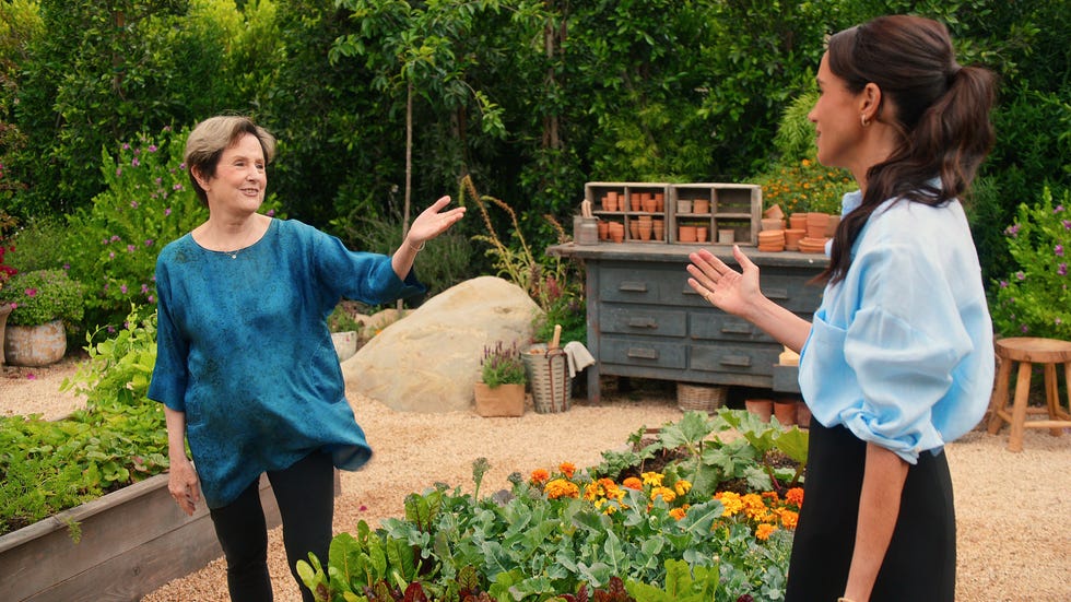 with love, meghan l to r alice waters, meghan, duchess of sussex in episode 108 of with love, meghan cr courtesy of netflix © 2024