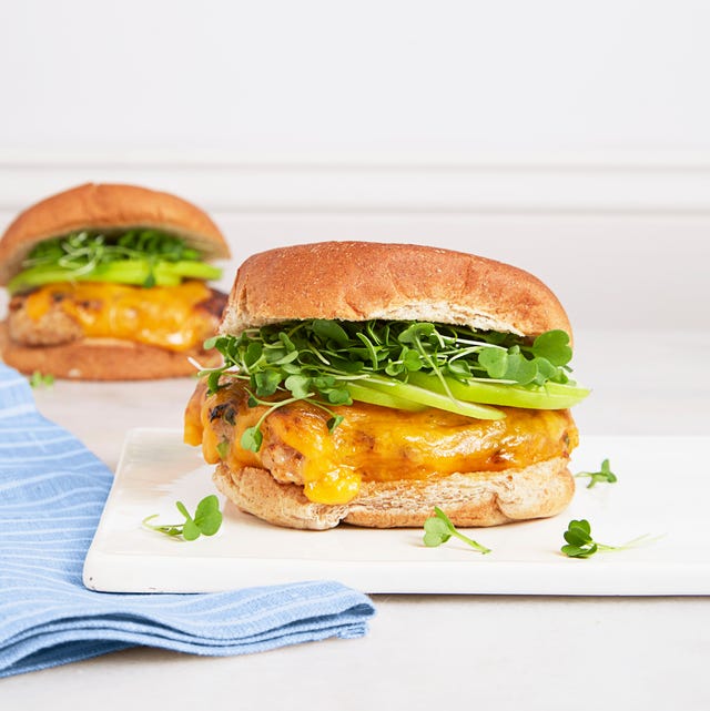 BBQ Chicken & Cheddar Burgers bbq chicken cheddar burgers