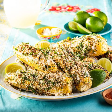 bbq sides mexican street corn with cheese and limes