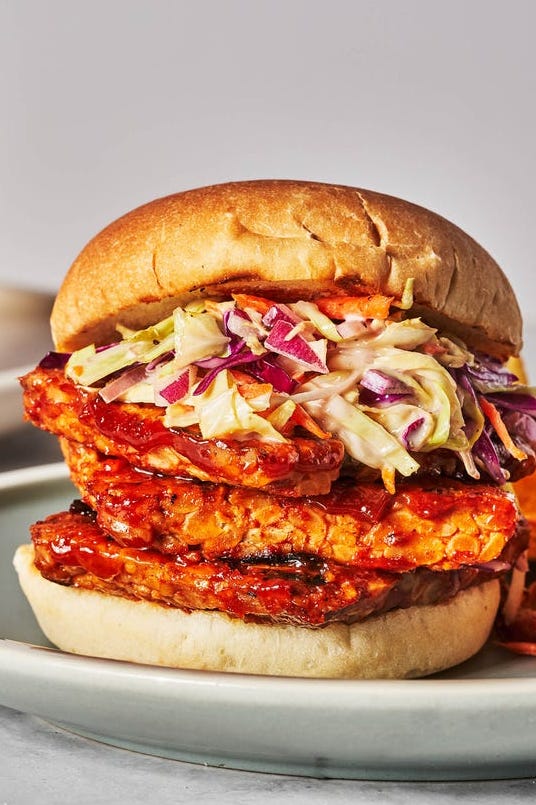 bbq tempeh sandwiches