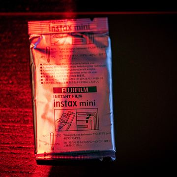 an unopened package of instant film