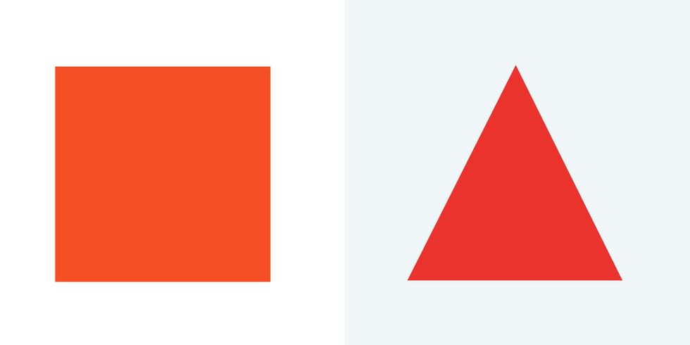 Red, Triangle, Orange, Triangle, Line, Font, Rectangle, Red flag, Cone, Logo, 