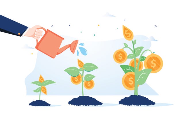be green with money