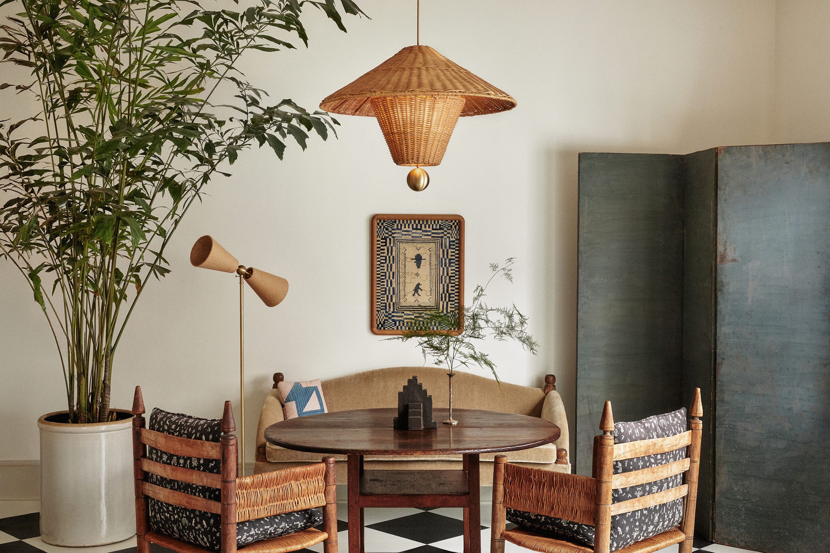A Modern Approach to Wicker Lighting