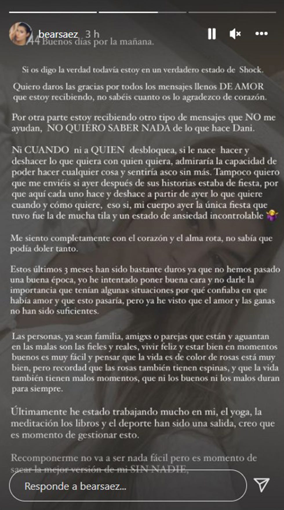 bea retamal y dani garcía primo anuncian que han roto