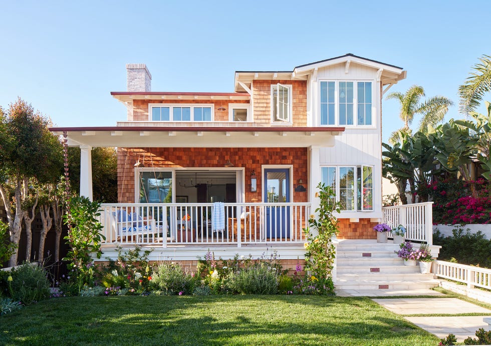 beach cottage with cedar shingles and large front porch