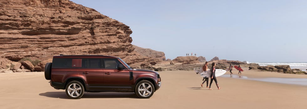 the defender 130 on the beach