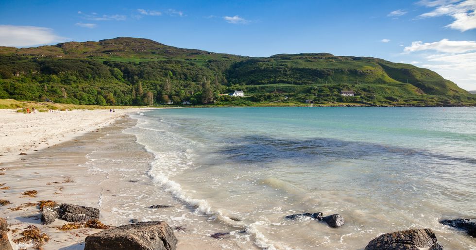 beach of calgary bay isle of mull argyll and bute scotland uk