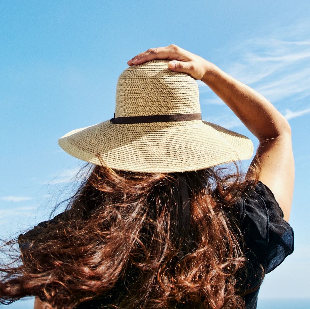 Summer Elegant Women's Sun Hat Flower Straw Hat Wide Brim Sea