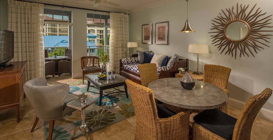 Living room with large table and chairs