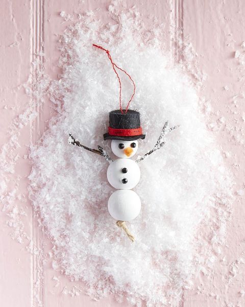 snowman bead ornament