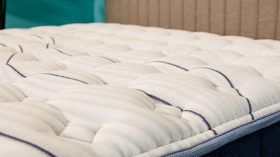 the quilted top of a mattress