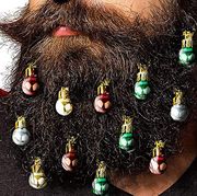Facial hair, Hair, Beard, Moustache, Christmas, Christmas ornament, 