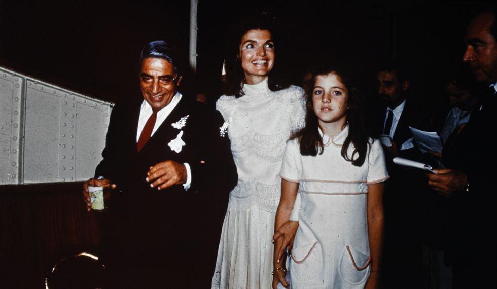 aristotle and jacqueline kennedy onassis with young caroline kennedy