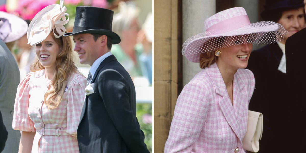 Princess Beatrice Takes a Cue From Princess Diana in Pink Gingham