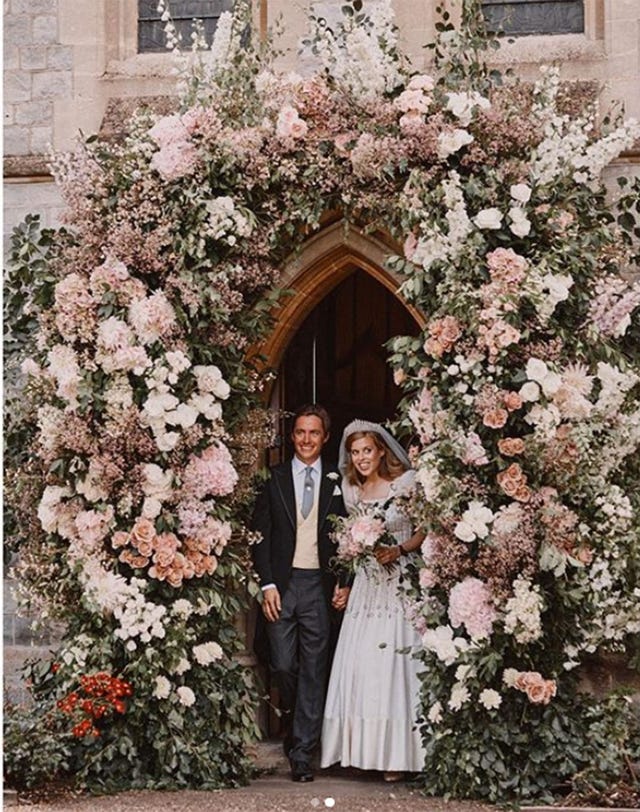 beatriz de york y edoardo mapelli en su boda