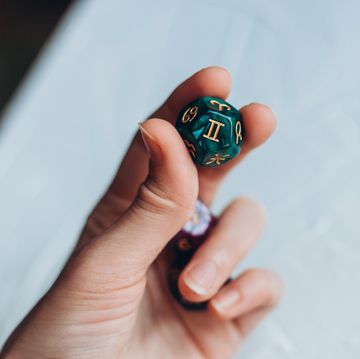 beautiful astrological cube with the sign of gemini